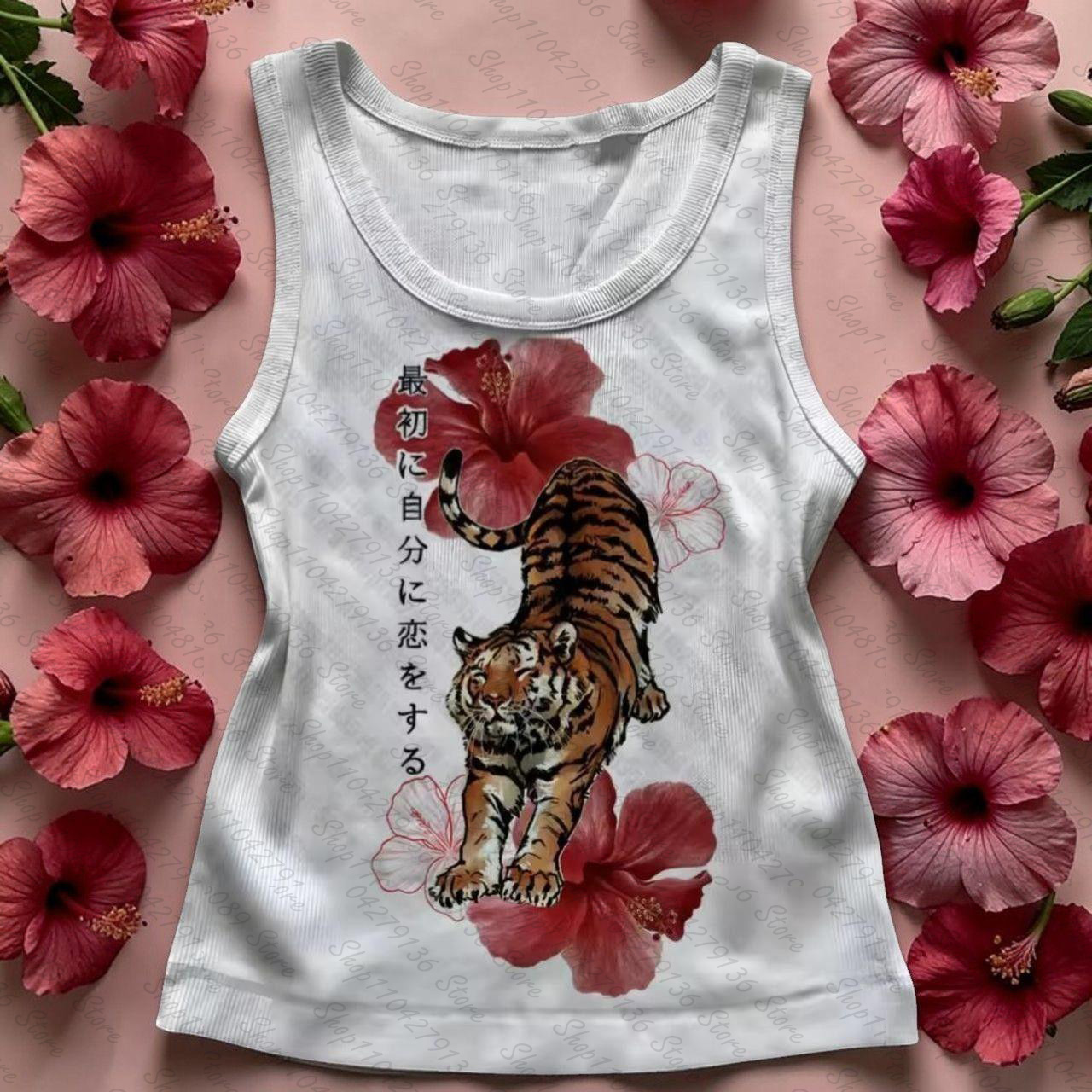Summer Clothing Newborn - ヴィンテージレタープリント レディース グランジ E-girl キャミソールトップ スプライシング