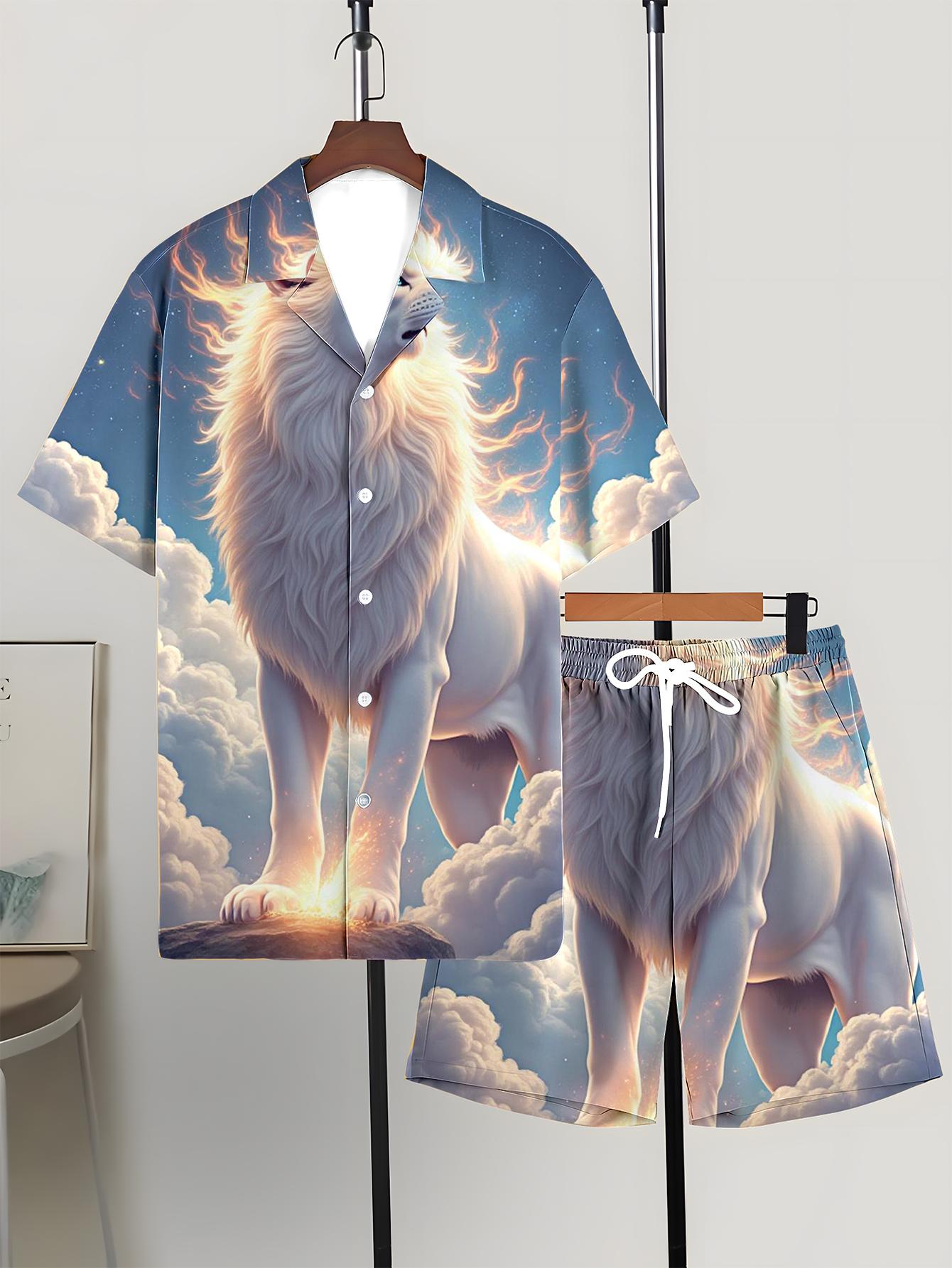 Summer Clothing Drip - メンズシャツセット 2026 春夏 ジョギングスーツ 上下セット スウェットセット