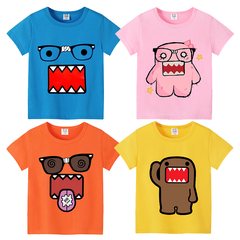 Summer Clothing Newborn - かわいいドモスくん半袖漫画少年少女服夏絶妙なファッションヒップホップカジュアルアウトドアウェア幼児トップスギフト