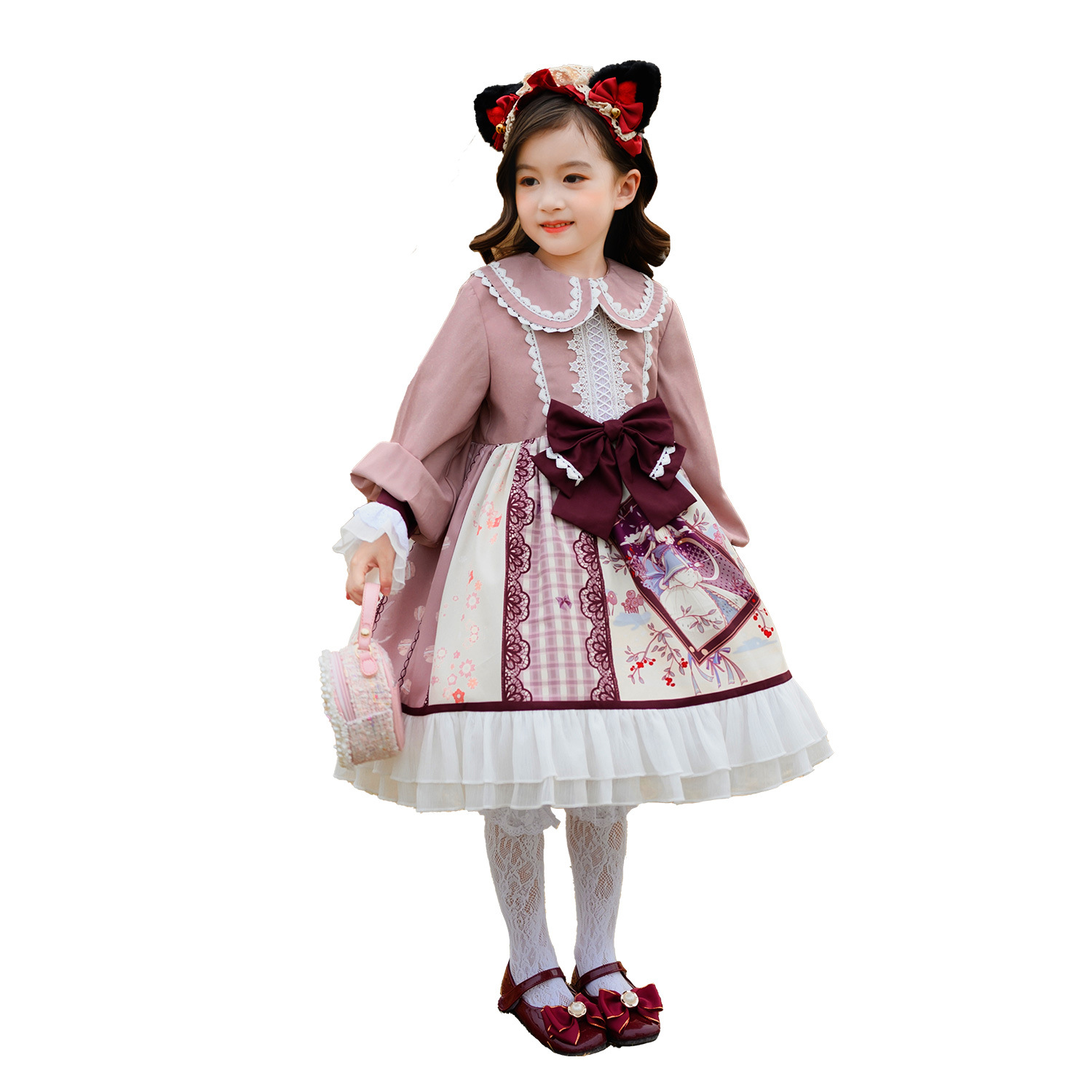 Summer Clothing Set For Girls - 子供用ロリータ服長袖プリンセスドレス春夏フルセットドレスロリータハロウィン