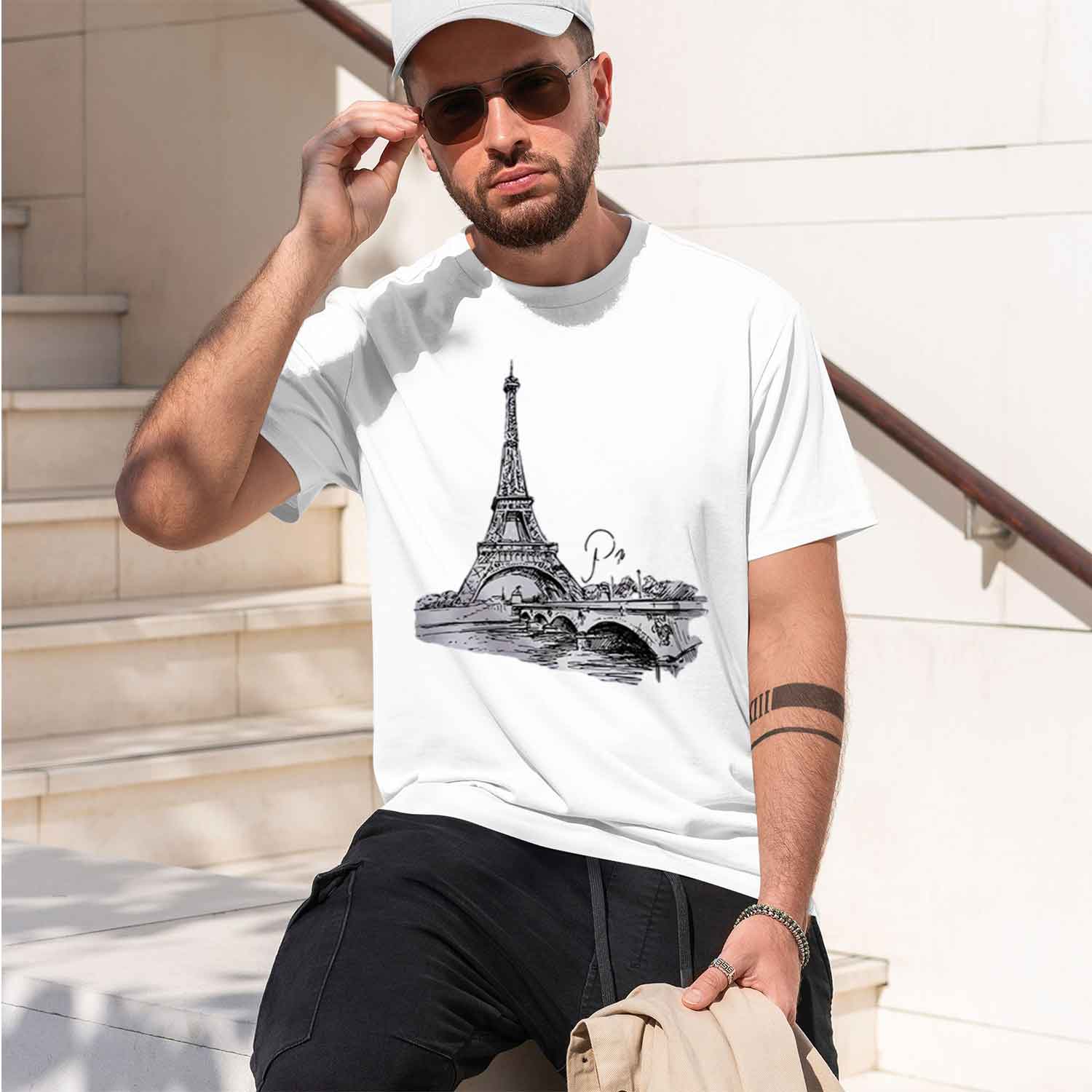 レディース 90年代風 パリプリントTシャツ 半袖 クルーネ - Summer Clothing In Paris のレビューと価格