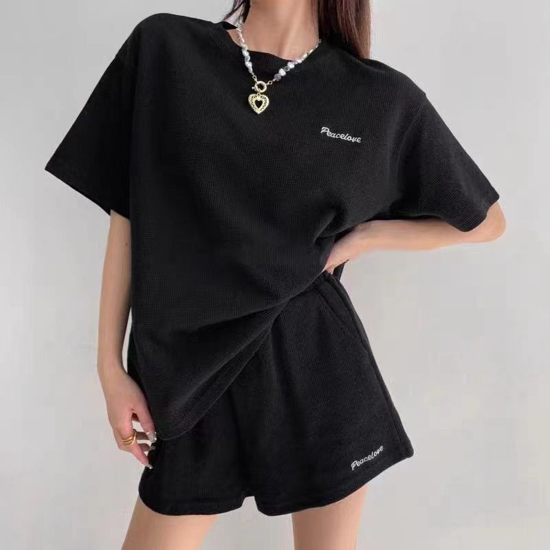 若い女の子向けの夏用ゆったり半袖ショートパンツセット、女性学 - Summer Clothing Set For Girls のレビューと価格