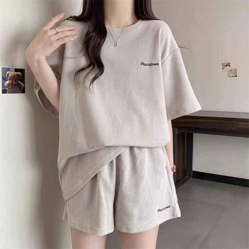 若い女の子向けの夏用ゆったり半袖ショートパンツセット、女性学 - Summer Clothing Set For Girls のレビューと価格