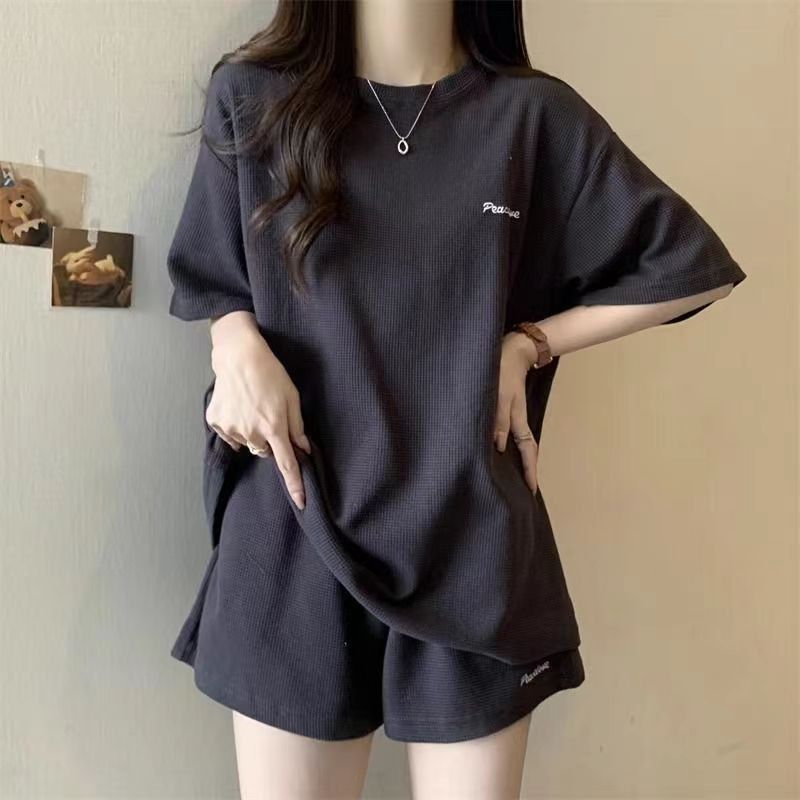 若い女の子向けの夏用ゆったり半袖ショートパンツセット、女性学 - Summer Clothing Set For Girls のレビューと価格