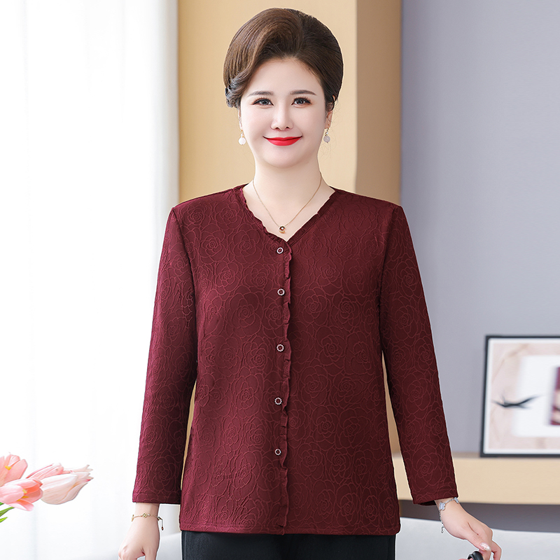 プラスサイズ 春秋新作 中高年女性向け ゆったり長袖Tシャツ - Summer Clothing Fabric のレビューと価格