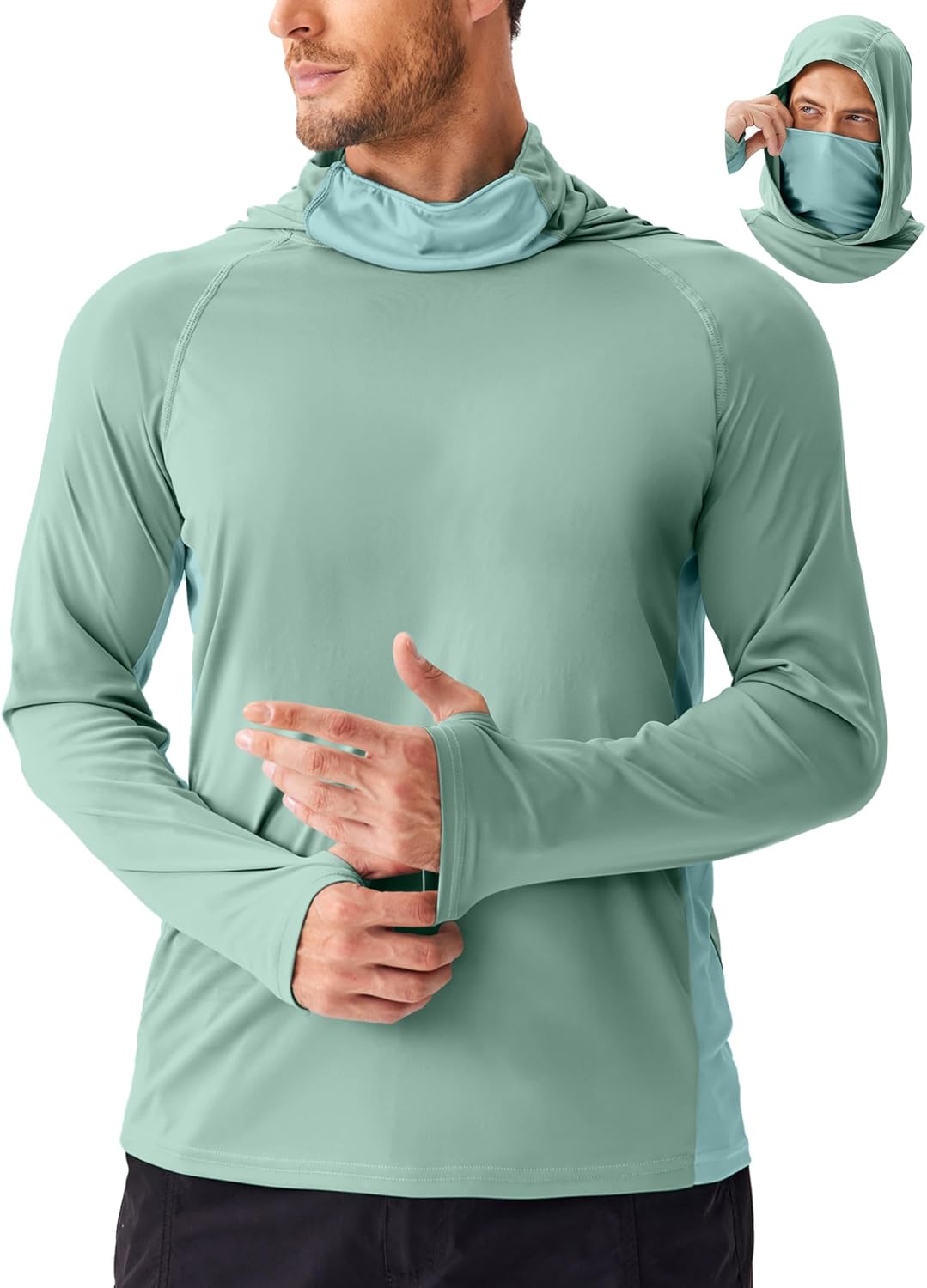 PINSPARK メンズ サンプロテクション フーディー マ - Rash Guard Long Sleeve のレビューと価格