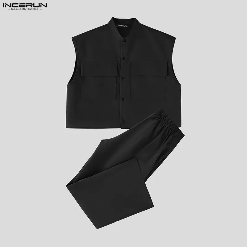 INCERUN 男性セット固体ノースリーブクロップトップスシ - Summer Clothing Trends のレビューと価格