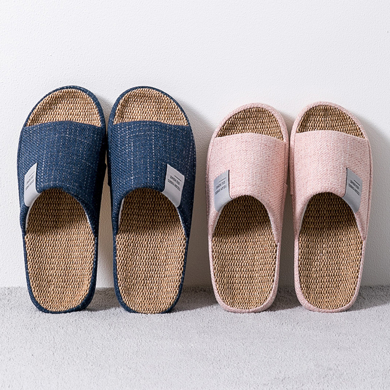 メンズ通気性リネンスリッパ、四季対応室内静音、滑り止め寝室用 - Summer Clothing Fabric のレビューと価格