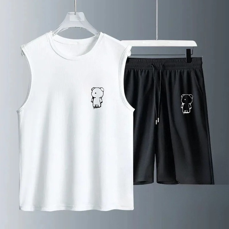 メンズタンクトップセット 2026年夏 速乾性スポーツウェア - Summer Clothing For A Beach のレビューと価格