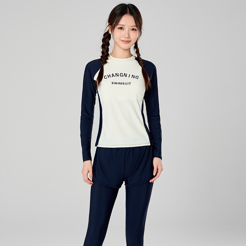 女の子用ラッシュガード水着 長袖水着 3ピース 子供用ビーチ - Rash Guard Long Sleeve のレビューと価格