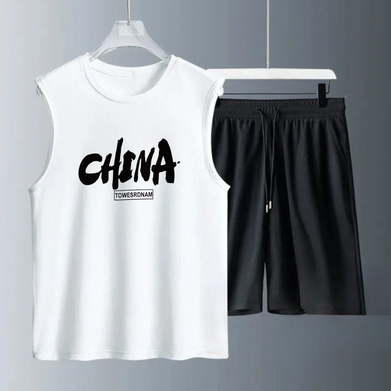 メンズタンクトップセット 2026年夏 速乾性 通気性 ビー - Summer Clothing Drip のレビューと価格