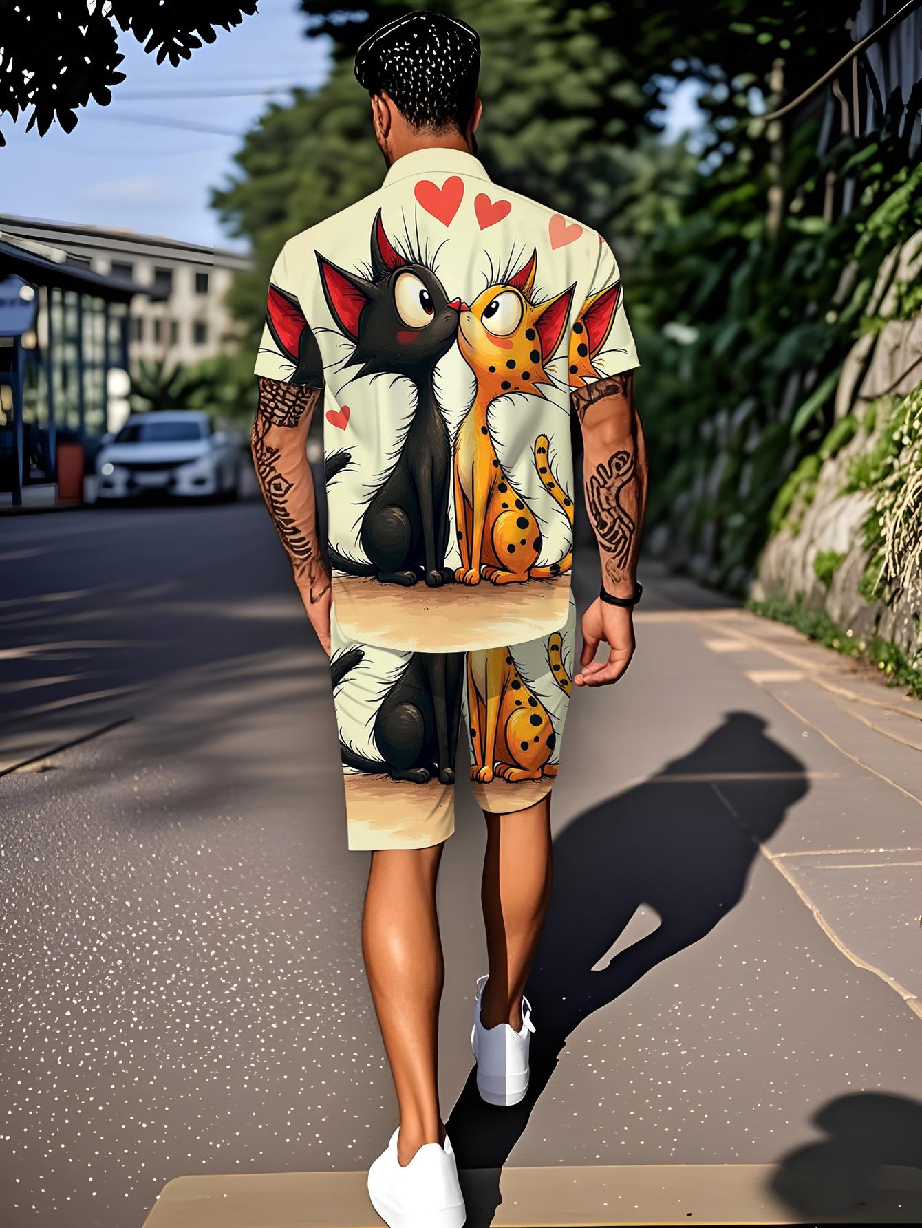 メンズシャツセット 2026 春夏服セット ジョギングスーツ - Summer Clothing Drip のレビューと価格