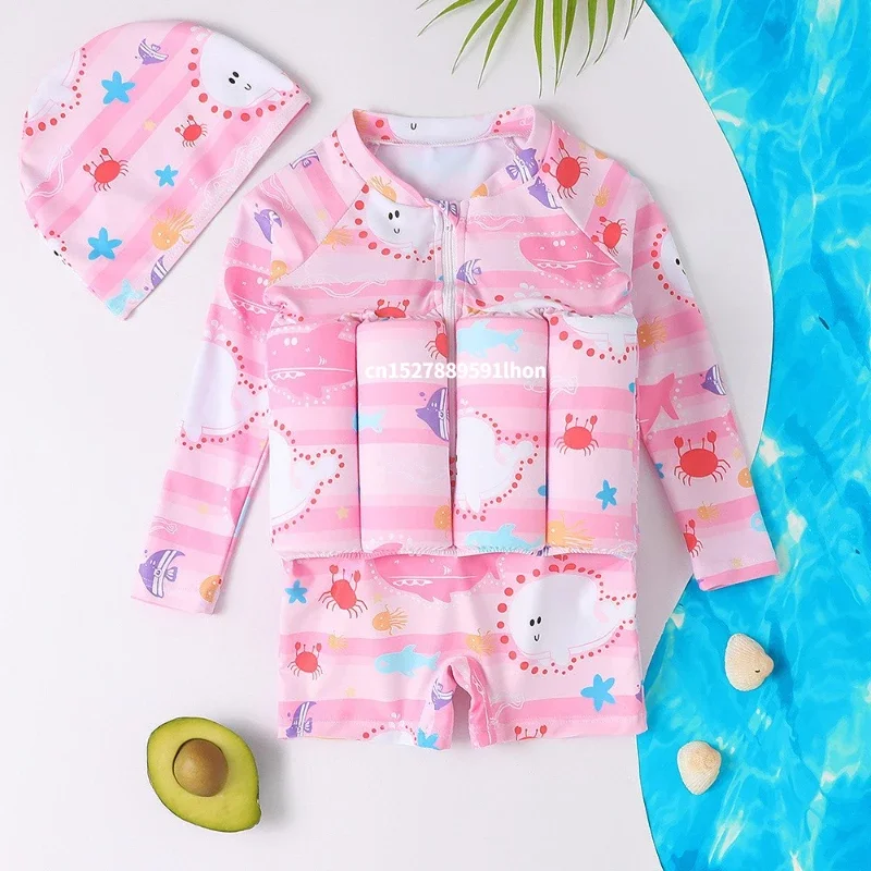子供用漫画プリント水着、浮力水着、フローティングラッシュガー - Summer Clothing Newborn のレビューと価格