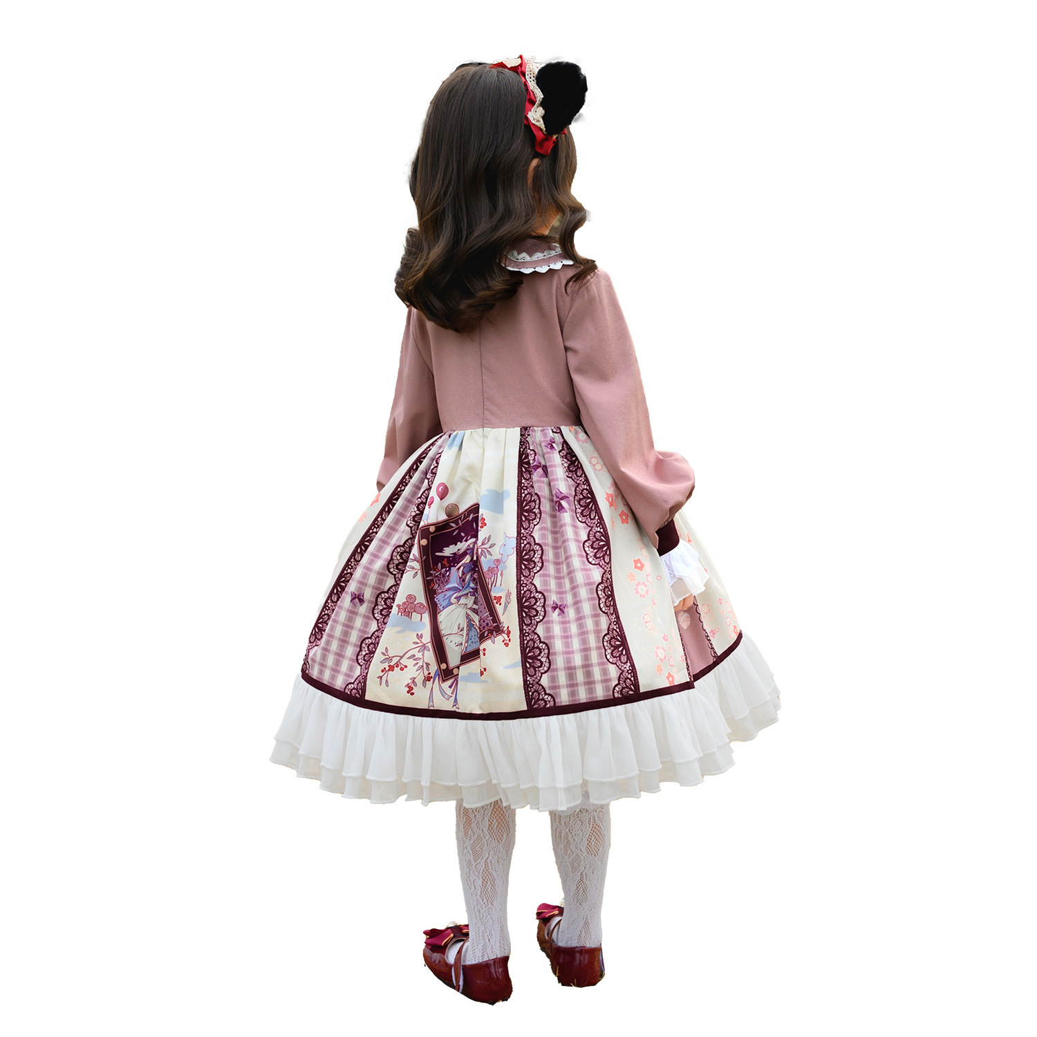 子供用ロリータ服長袖プリンセスドレス春夏フルセットドレスロリ - Summer Clothing Set For Girls のレビューと価格