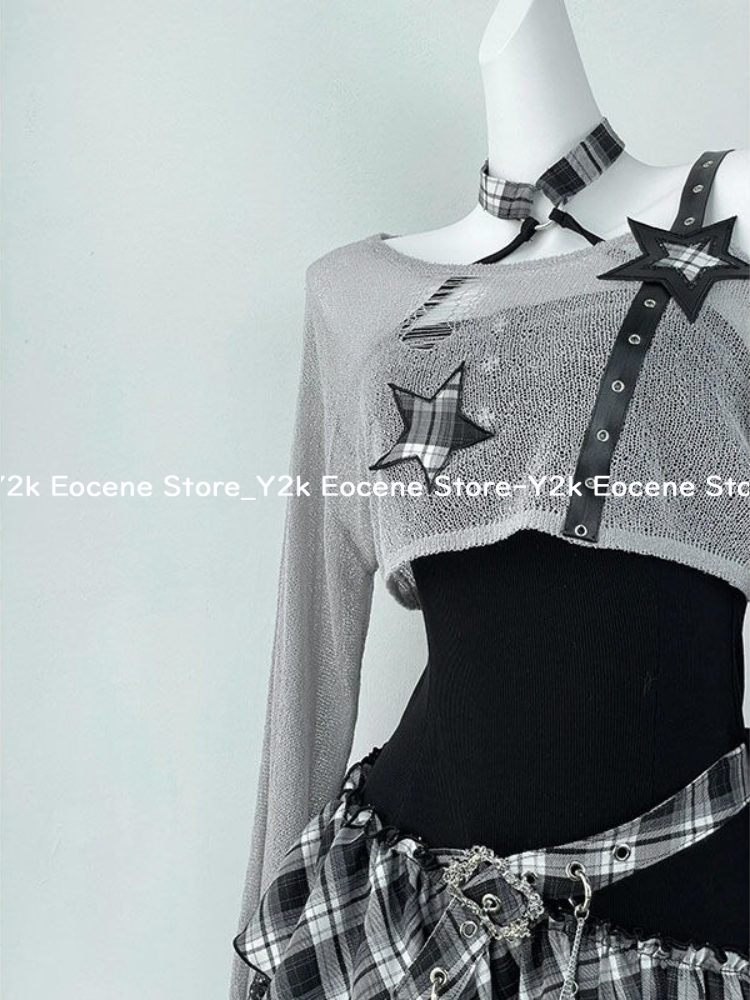 2000 年代 Y2K スパイシーガールデザイン不規則なセッ - Summer Clothing Set For Girls のレビューと価格