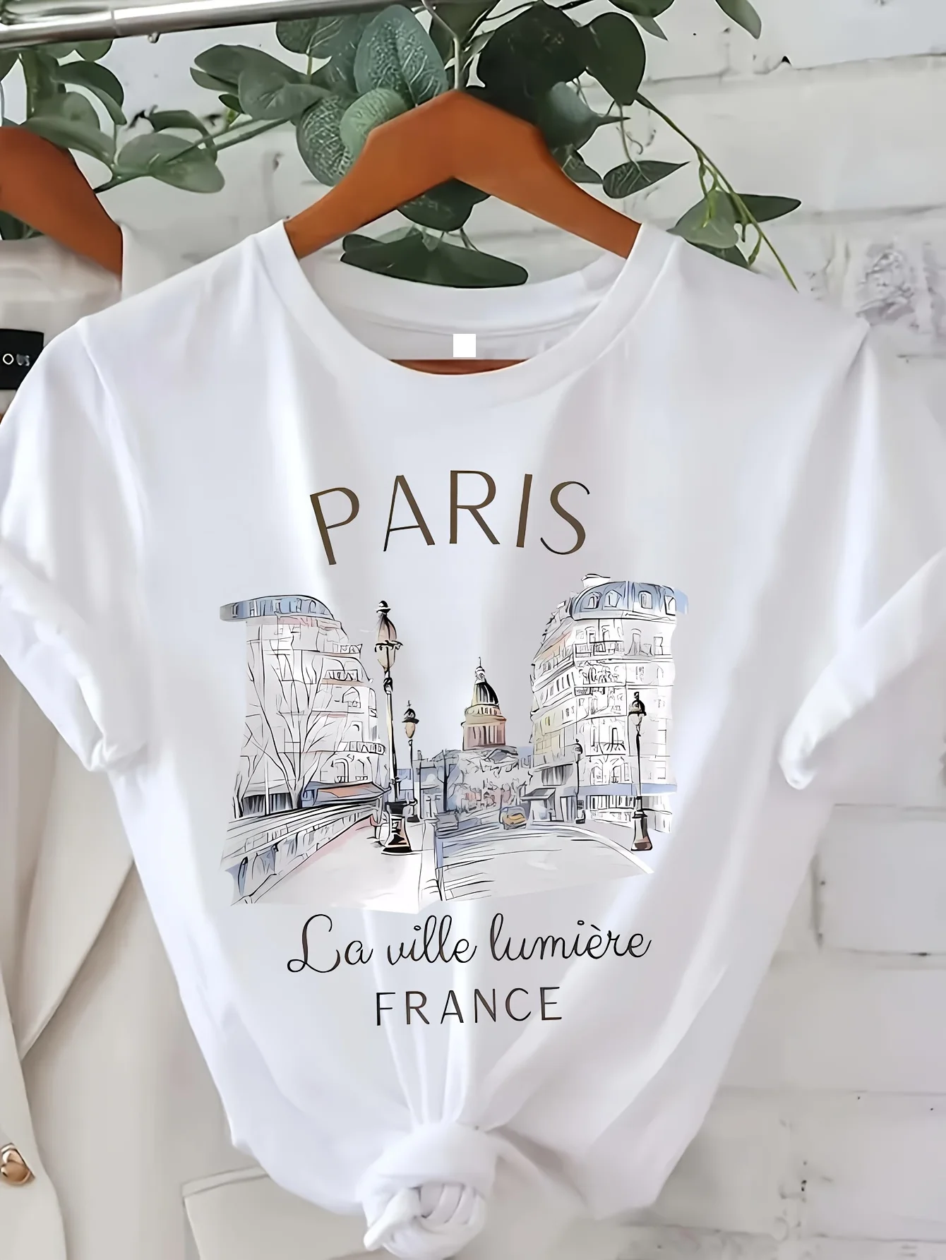 90年代 Tシャツ パリ レディース プリント Tシャツ ガ - Summer Clothing In Paris のレビューと価格