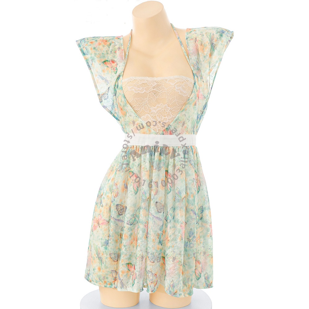 AniLV アニメガール蝶プリントレースシフォンエプロン制服 - Summer Clothing Set For Girls のレビューと価格
