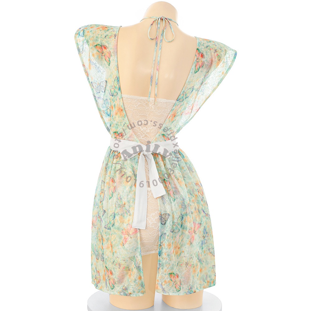 AniLV アニメガール蝶プリントレースシフォンエプロン制服 - Summer Clothing Set For Girls のレビューと価格